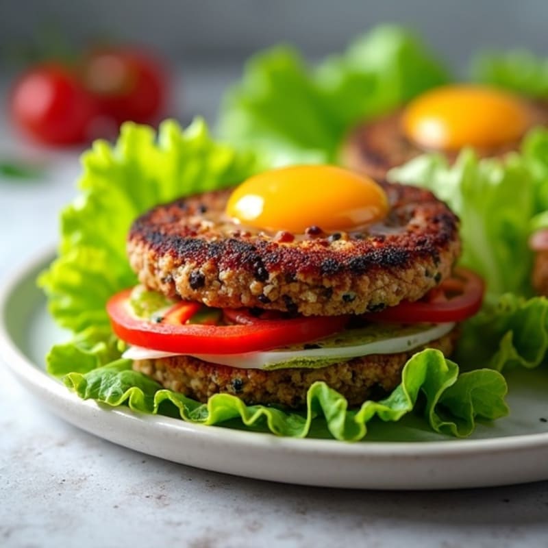 Crispy Black Bean Quinoa Burger Lettuce Wrap