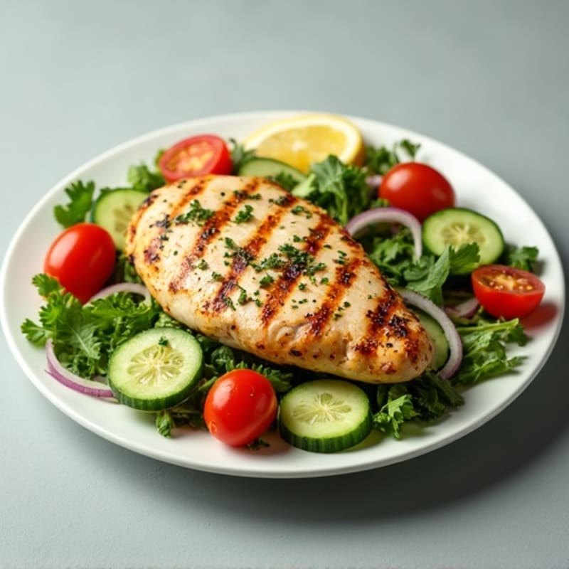 Herb-Grilled Chicken and Fresh Garden Salad