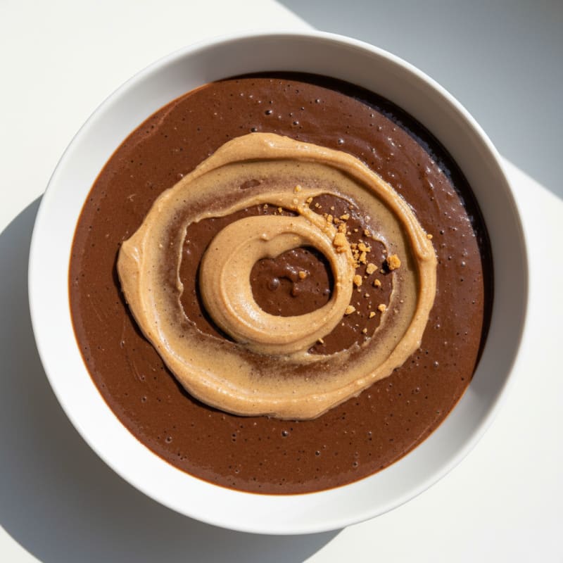 Silky Chocolate Protein Pudding with Almond Butter