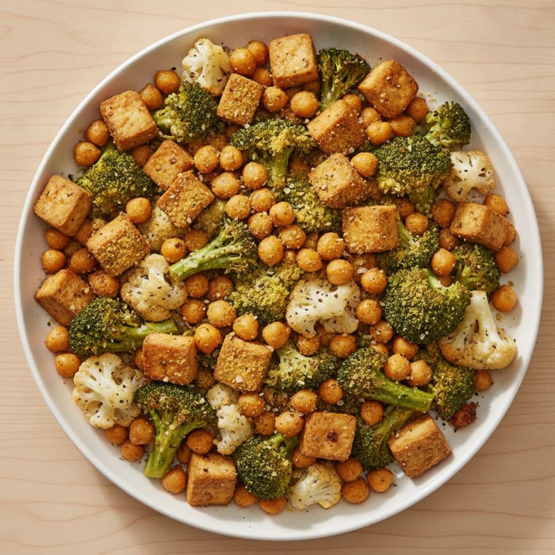 Roasted Vegetable and Chickpea Bowl