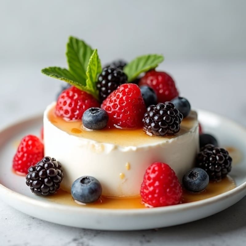 Silky Greek Yogurt Protein Mousse with Mixed Berries