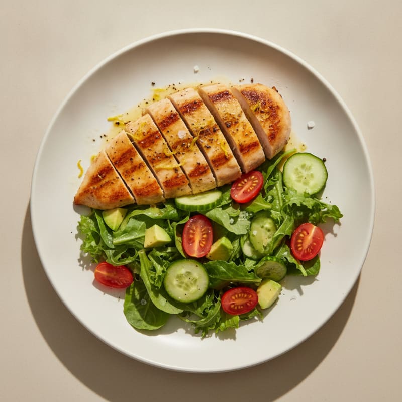 Lemon Herb Chicken and Garden Salad