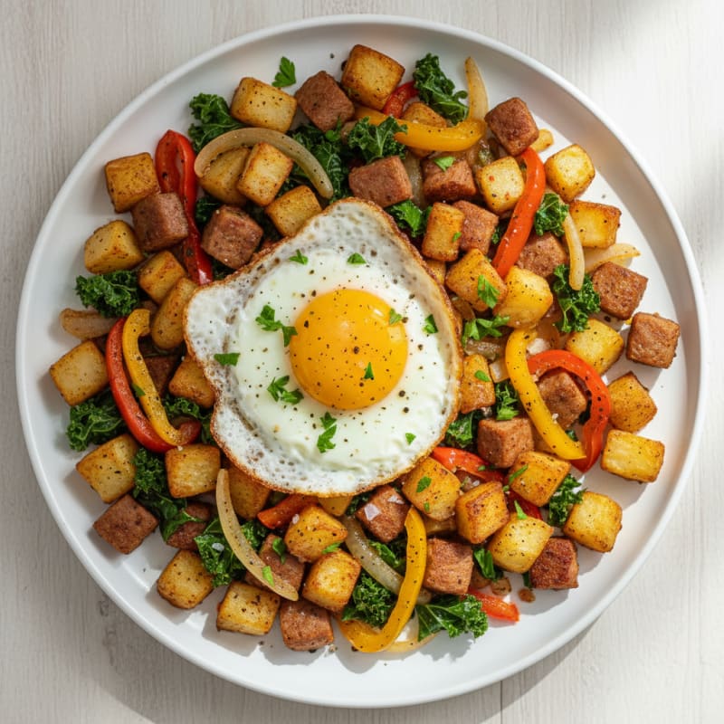 Smoky Sausage and Crispy Potato Hash
