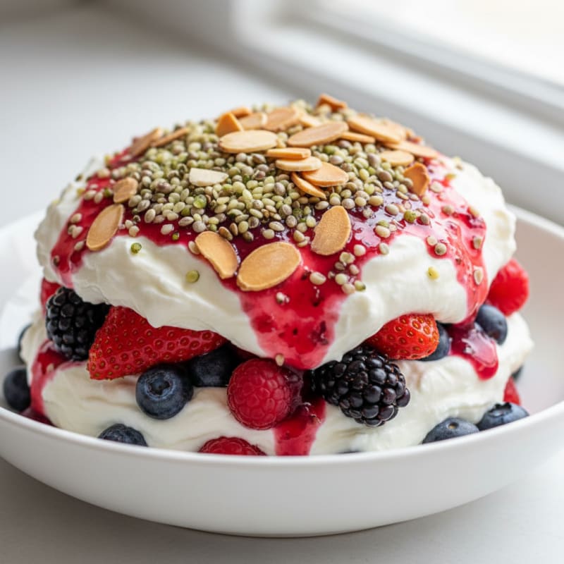 Creamy Greek Yogurt Protein Parfait with Mixed Berries