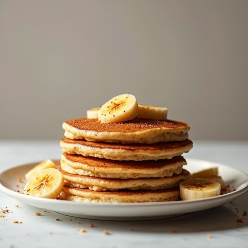 Protein-Packed Fluffy Banana Pancakes with Warm Spiced Bananas