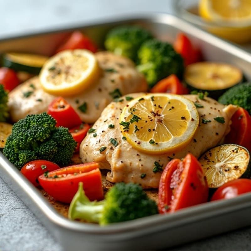 Sheet Pan Lemon-Herb Chicken and Roasted Vegetables