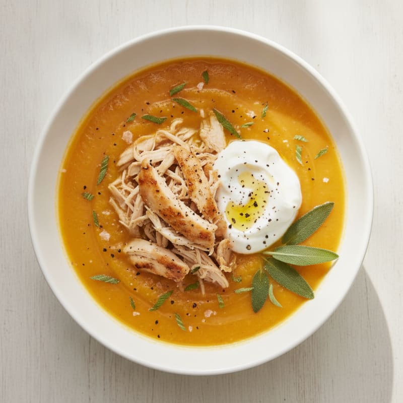 Roasted Butternut Squash Soup with Sage