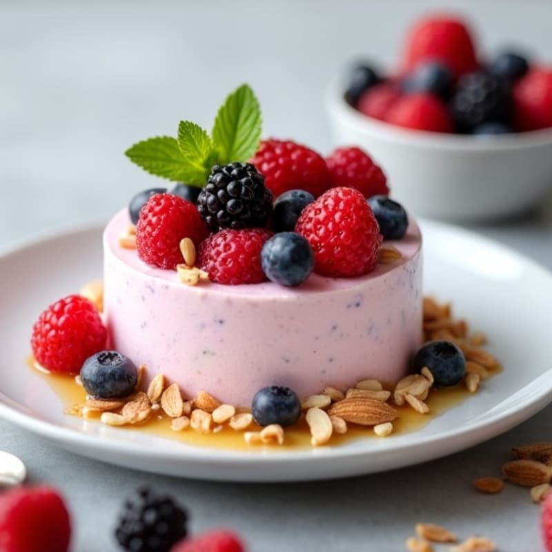 Greek Yogurt Protein Mousse with Berries