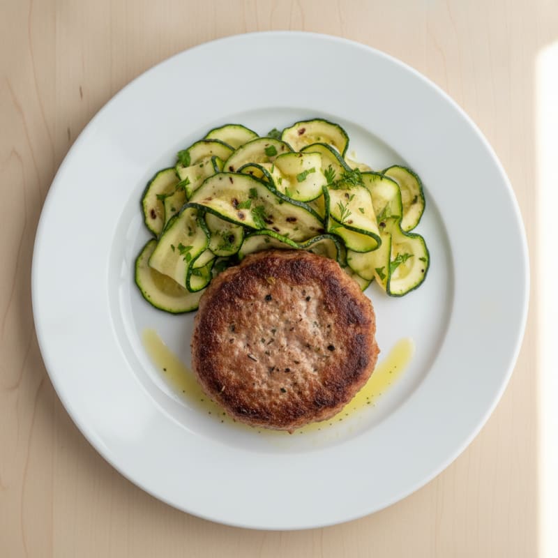 Turkey Burger with Grilled Zucchini