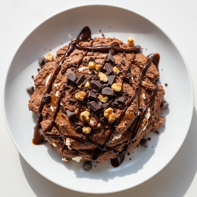 High-Protein Chocolate Mousse with Egg Whites and Cottage Cheese