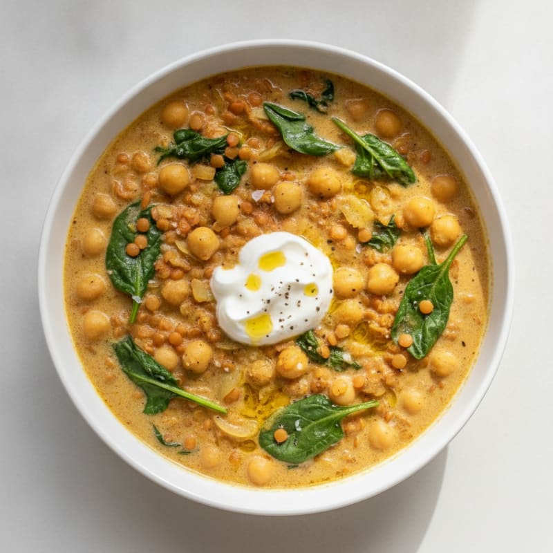 Lentil and Chickpea Coconut Curry