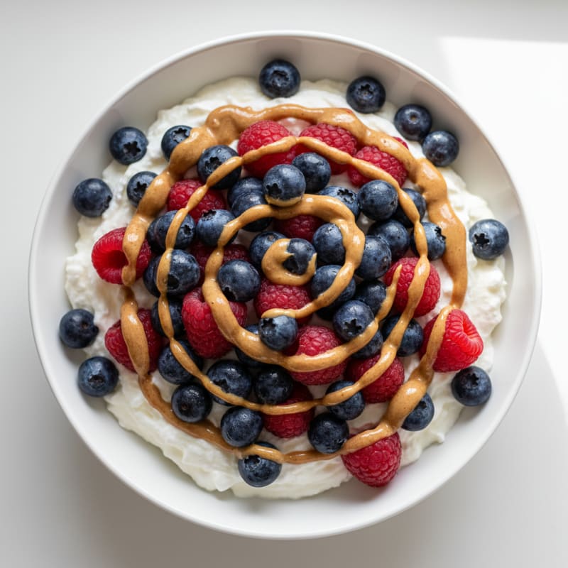 Greek Yogurt Protein Bowl with Berries and Almond Butter