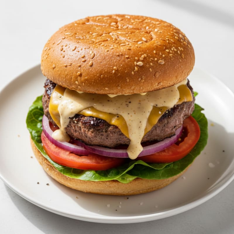 Classic Beef Cheeseburger with Secret Sauce