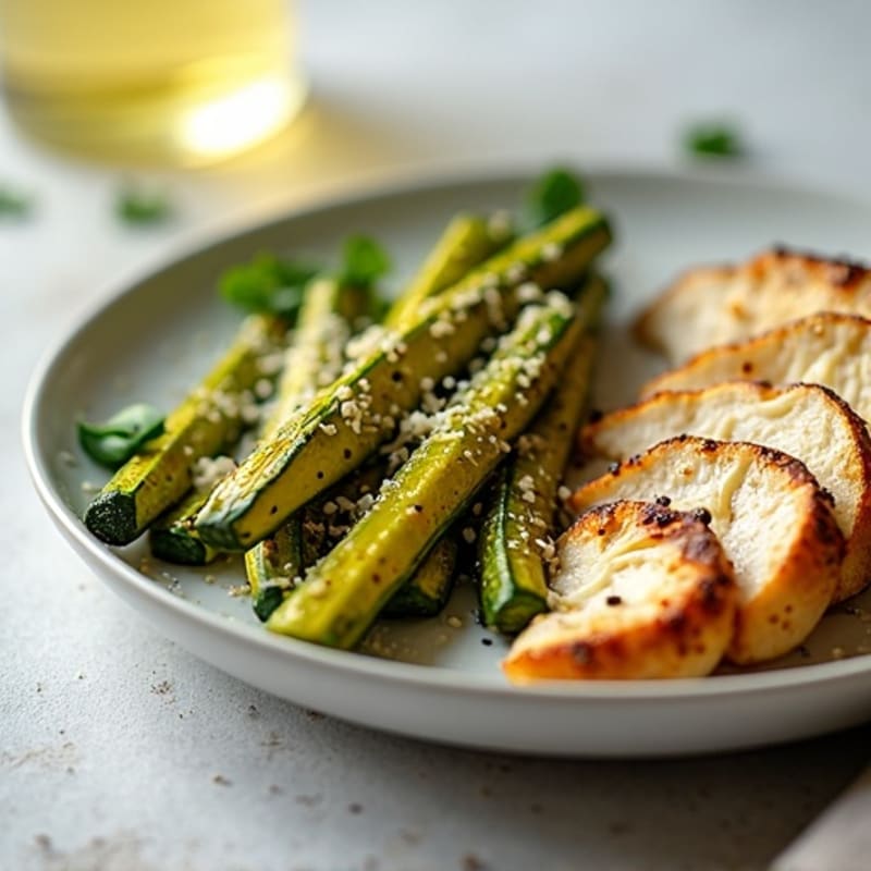 Garlic-Parmesan Roasted Zucchini Spears