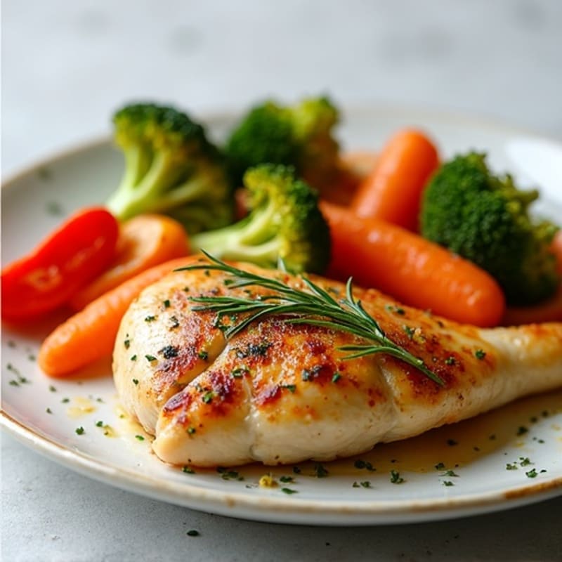 Lemon Herb Roasted Chicken with Crispy Roasted Vegetables