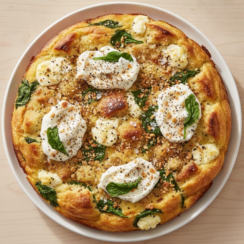 Everything Bagel Cottage Cheese Egg Bake