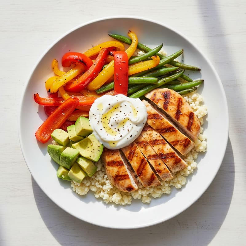 Chicken and Roasted Vegetable Power Bowl