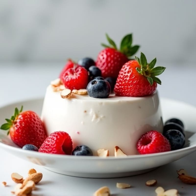 Silky Greek Yogurt Protein Mousse with Berries