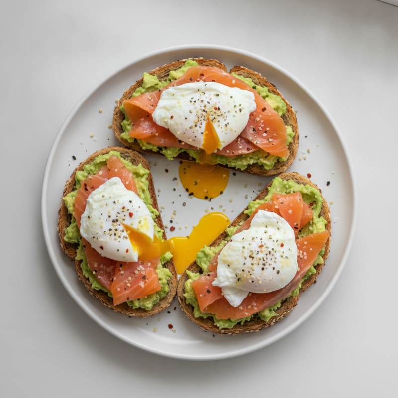 Protein-Packed Avocado Toast with Smoked Salmon and Poached Eggs