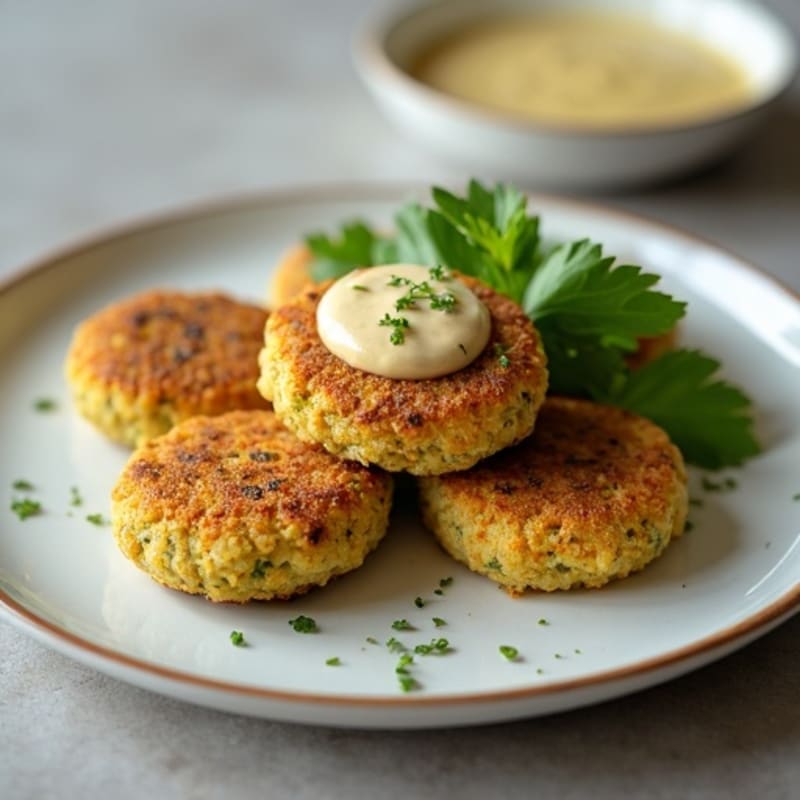 Crispy Baked Falafel with Creamy Tahini