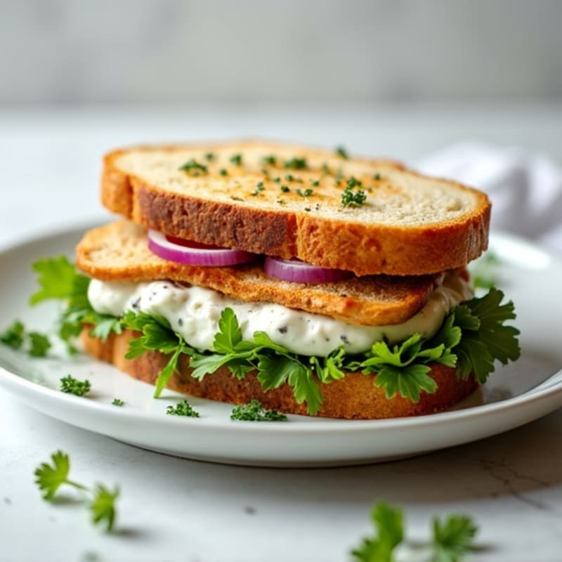Herb-Roasted Chicken and Greek Yogurt Salad Sandwich