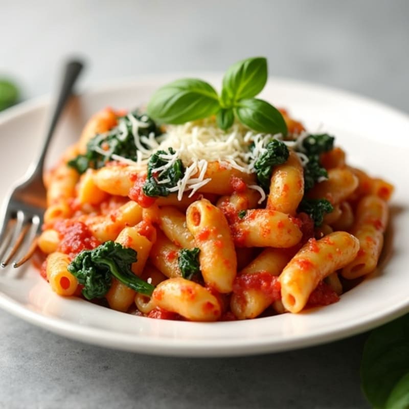 Lean Ground Turkey Baked Ziti with Creamy Ricotta and Spinach