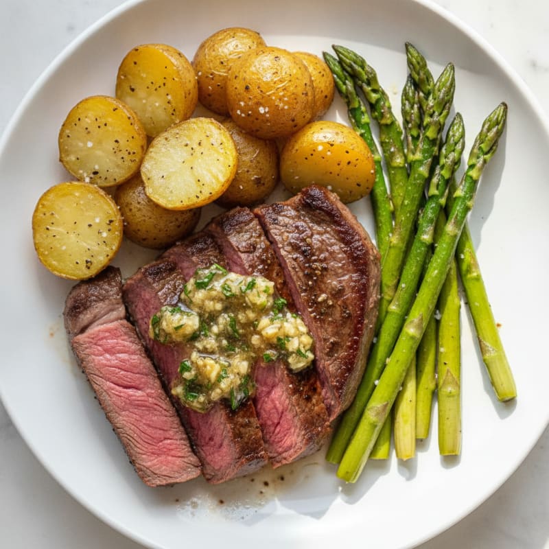 Pan-Seared Steak with Garlic Herb Butter