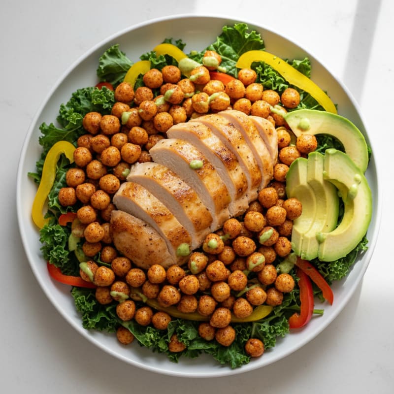 Crispy Roasted Chili-Lime Chickpea Bowl