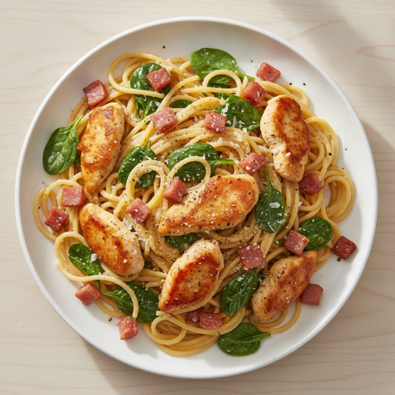 High-Protein Chicken Carbonara