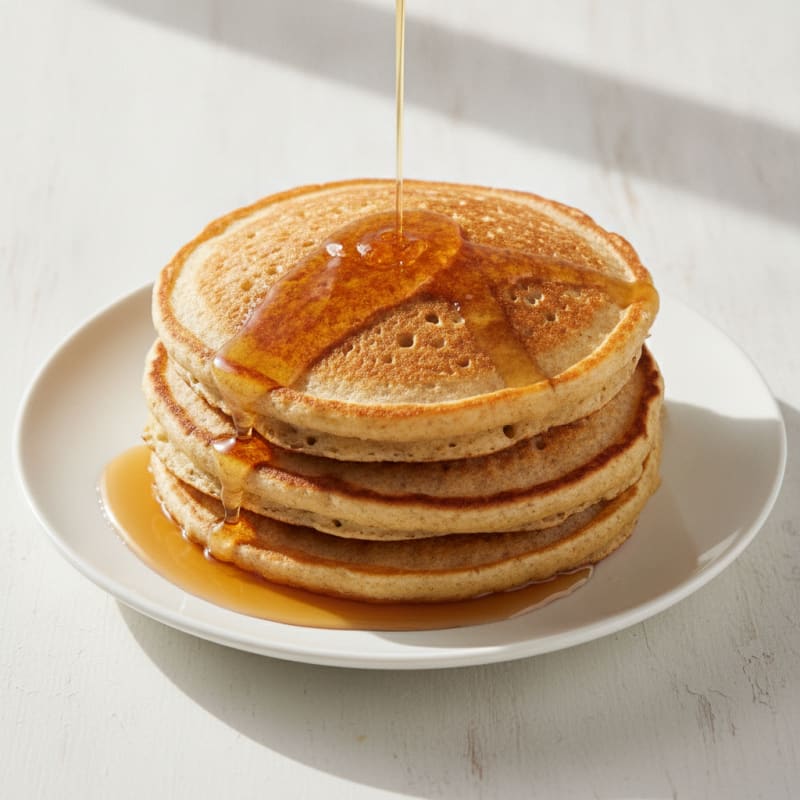 Classic Buttermilk Pancakes with Maple Syrup