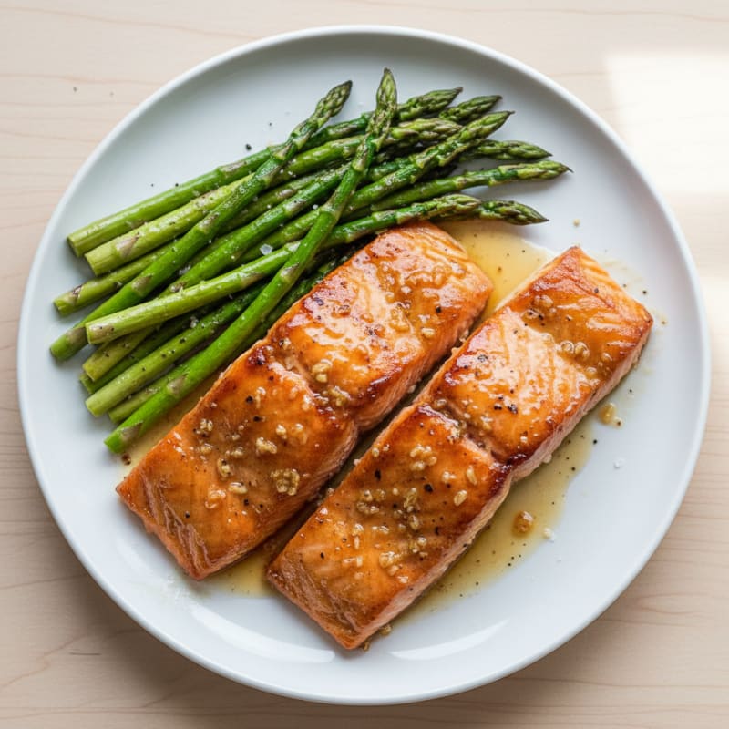 Honey-Glazed Salmon with Roasted Asparagus