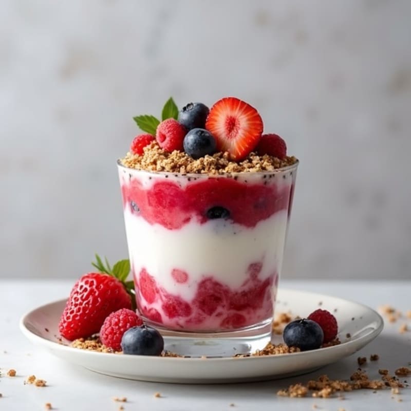 Creamy Greek Yogurt Protein Parfait with Mixed Berries