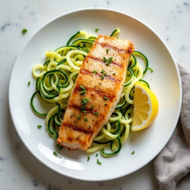 Seared Tilapia with Zucchini Noodles