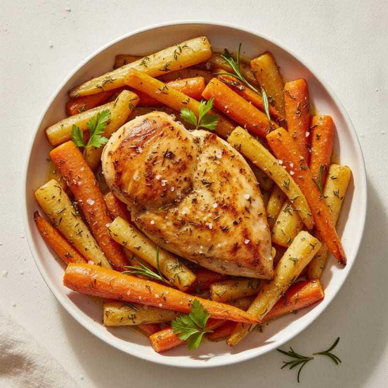 Herb-Roasted Chicken with Root Vegetables