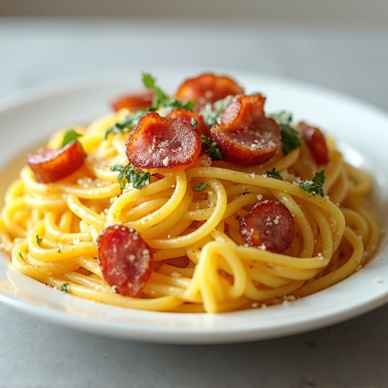 Creamy Turkey Bacon Spaghetti Squash Carbonara
