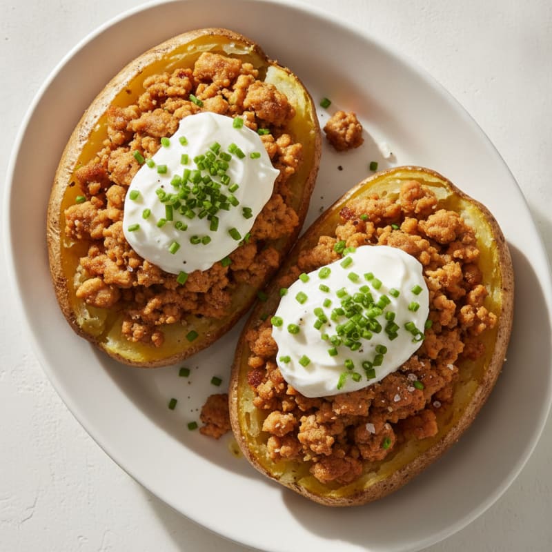 Loaded Baked Potatoes with Chives