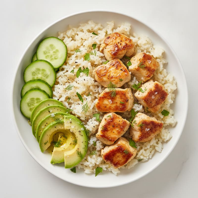 Lemon Herb Chicken and Rice Bowl