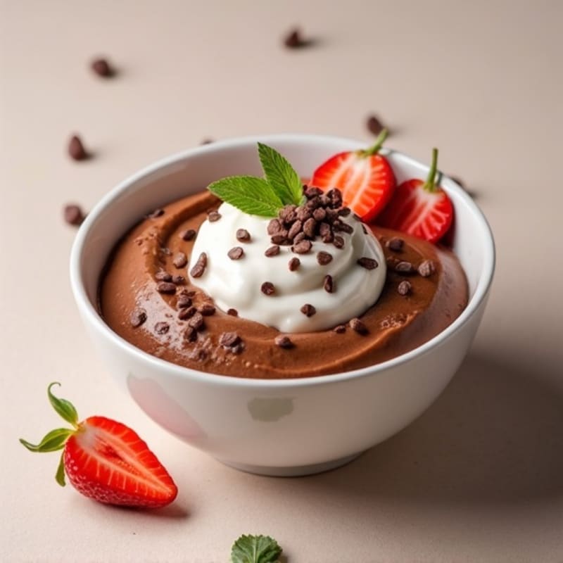 Silky Chocolate Protein Pudding with Greek Yogurt