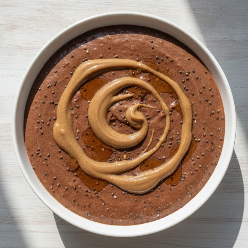 Chocolate Protein Mousse with Chia Seeds