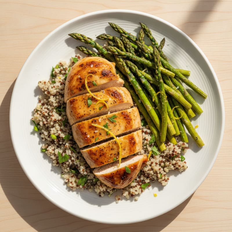 Lemon Herb Chicken with Roasted Asparagus