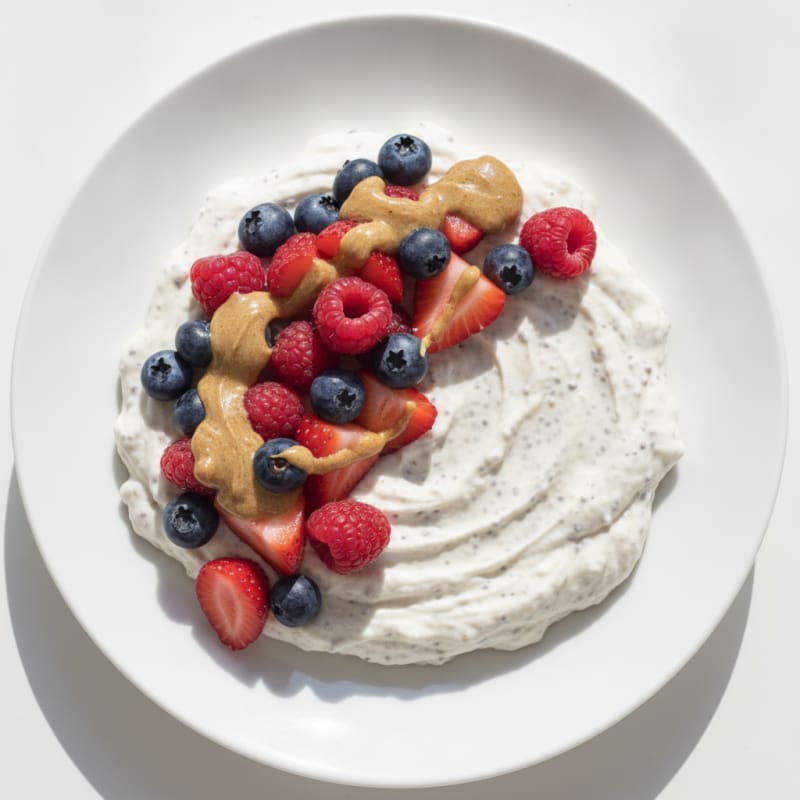 Silky Greek Yogurt Protein Mousse with Mixed Berries