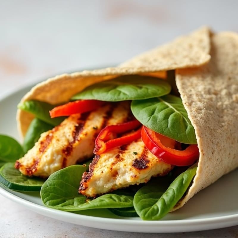 Herb-Grilled Chicken and Crunchy Veggie Wrap