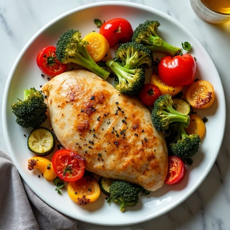 Sheet Pan Roasted Chicken and Crispy Vegetables