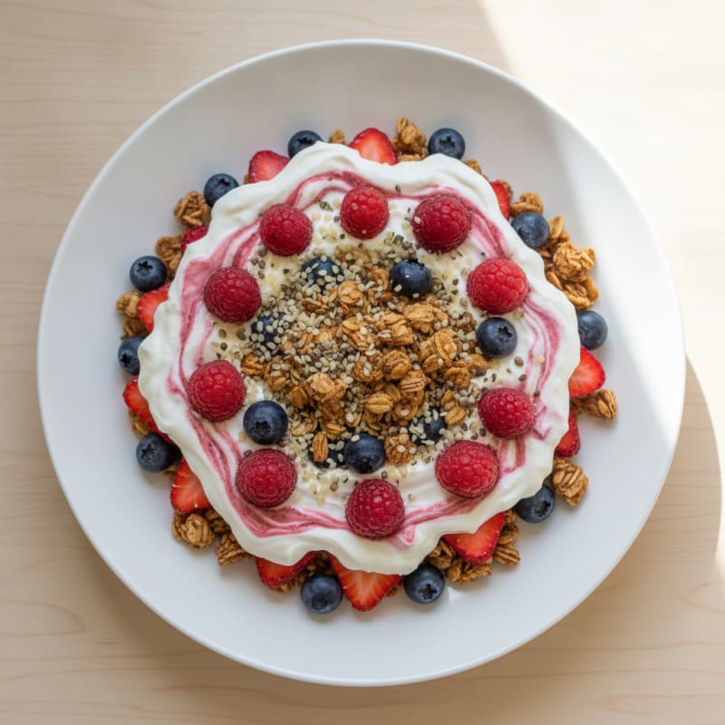Silky Greek Yogurt and Berry Protein Parfait