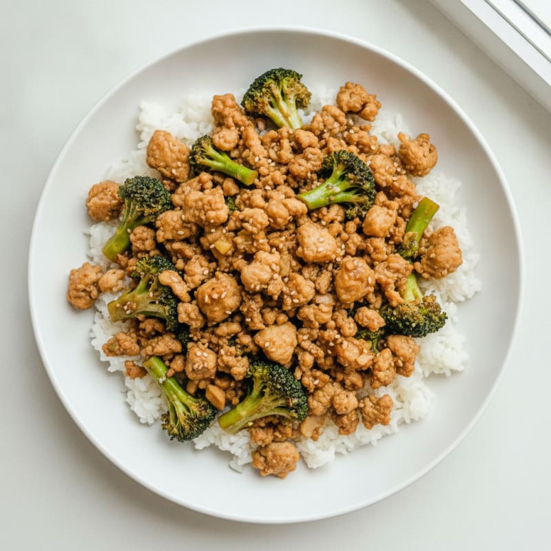 Ground Chicken and Broccoli Stir-Fry
