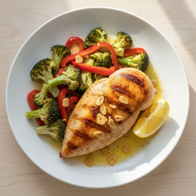 Seared Chicken Breast with Roasted Mixed Vegetables