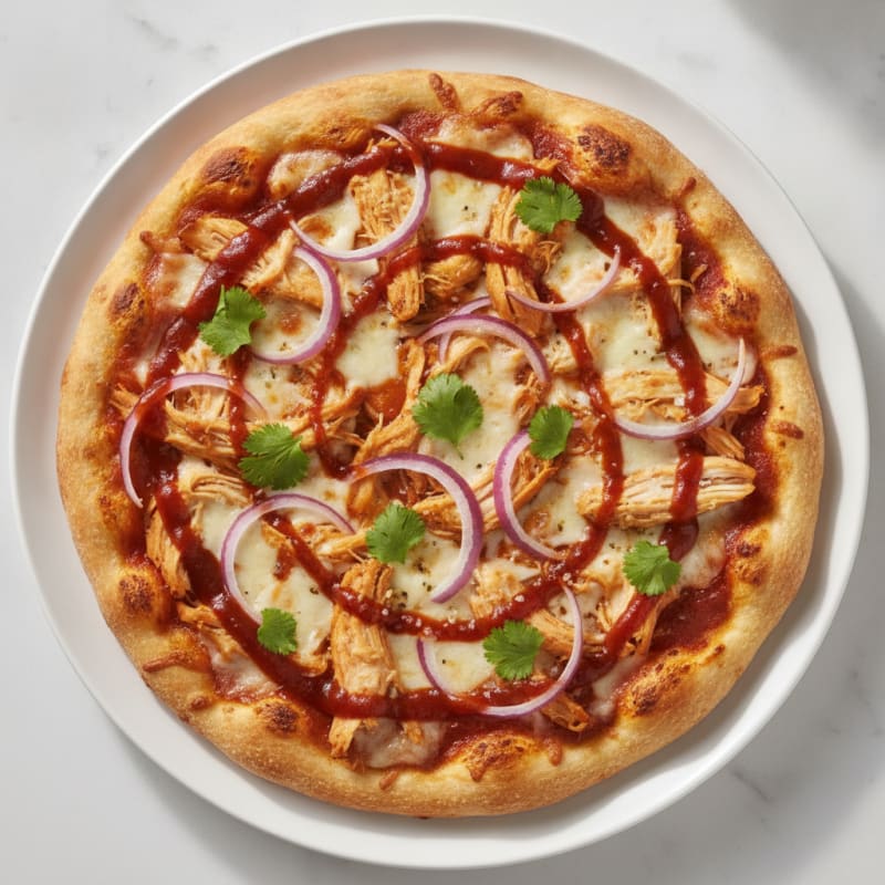 High-Protein BBQ Chicken Pizza with Red Onion