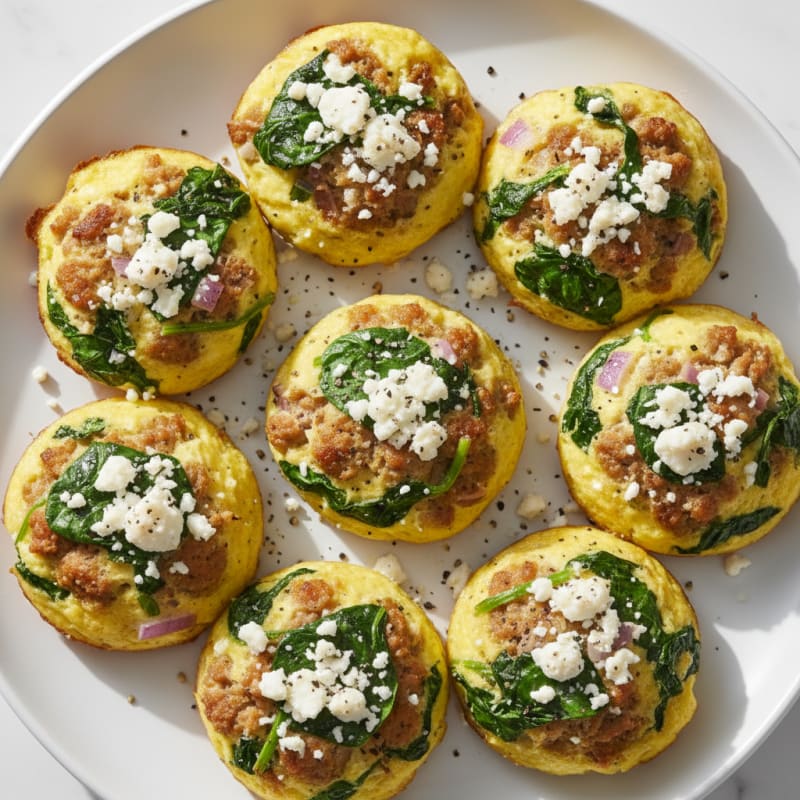 Turkey and Spinach Egg White Bites