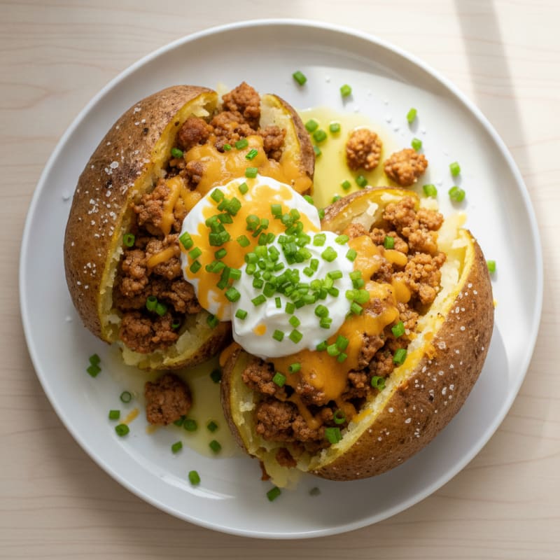Loaded Baked Potatoes with Chives