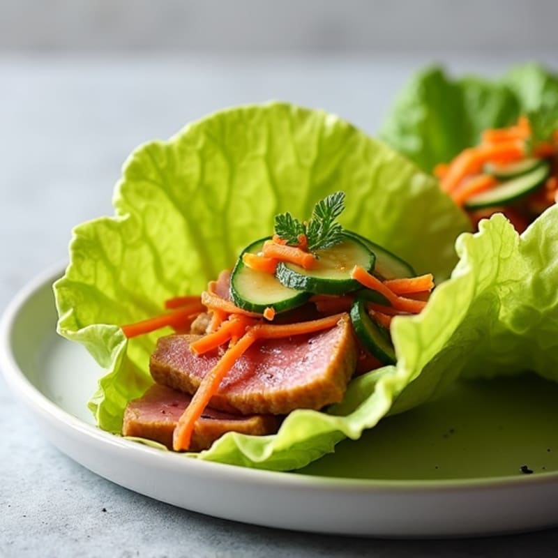 Fresh Spicy Tuna Lettuce Wraps